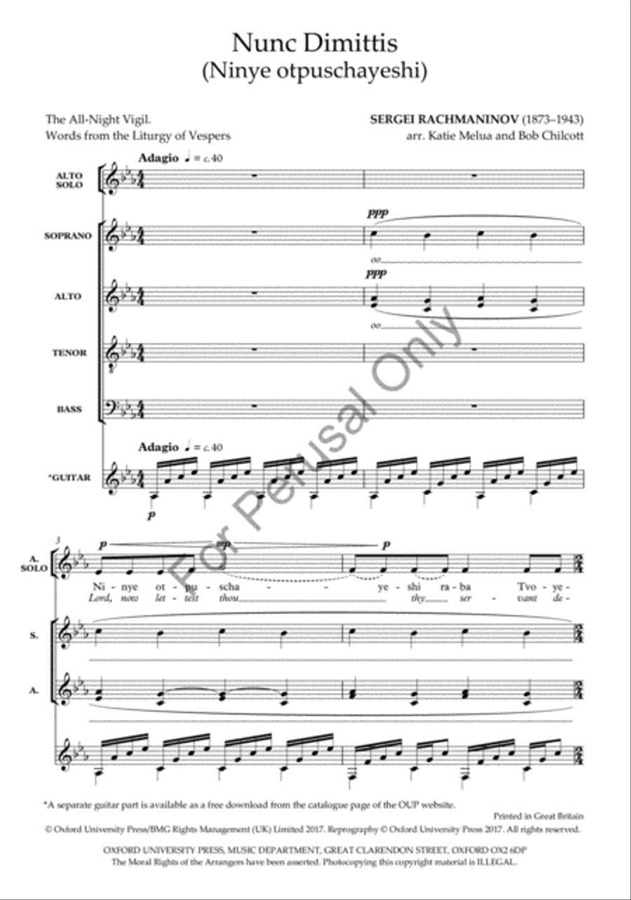 Nunc Dimittis/Ninye otpuschayeshi Divisi scores gallery preview page 2
