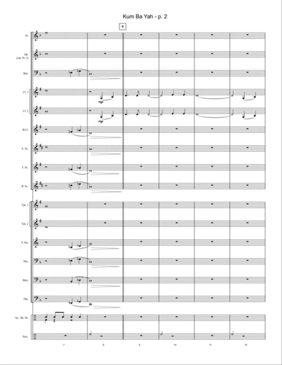 Kum Bah Yah Kum Bah Yah Concert Band scores gallery preview page 3