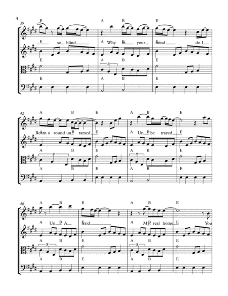 My Chosen One My Chosen One String Quartet scores gallery preview page 4