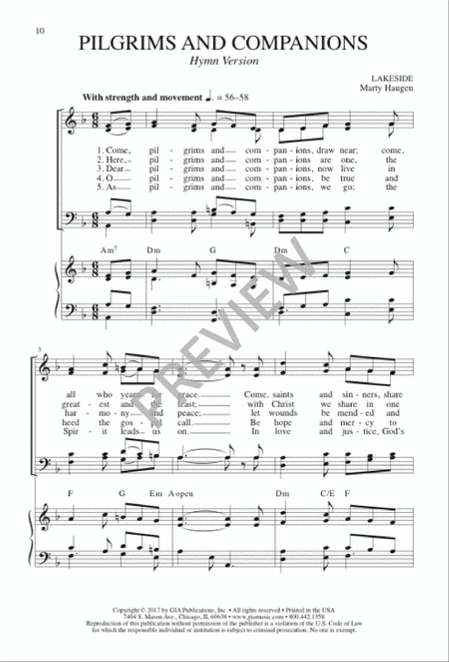 Pilgrims and Companions 4-Part scores gallery preview page 11