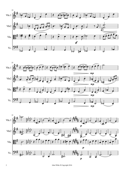 Reminiscence Waltz - String Quartet (Mov #4 of String Suite) image number null