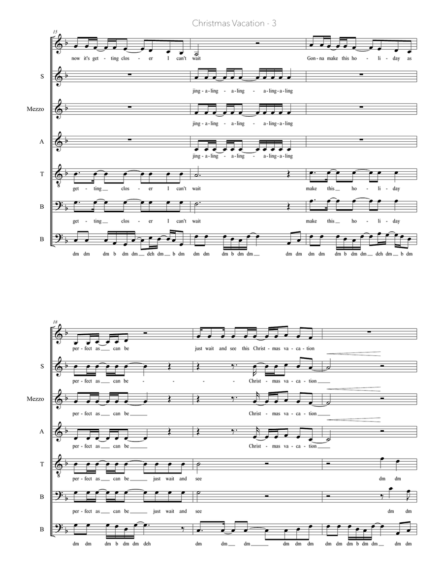 Christmas Vacation Christmas Vacation Divisi scores gallery preview page 3