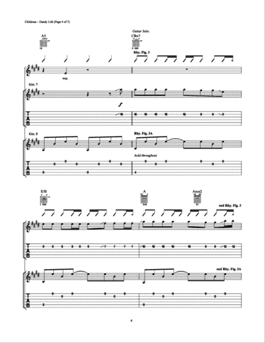 Dandy Life Dandy Life Electric Guitar scores gallery preview page 4