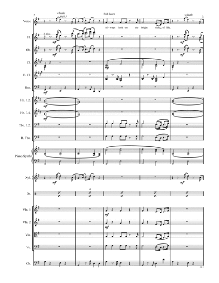 Always Look On The Bright Side Of Life Full Orchestra scores gallery preview page 3