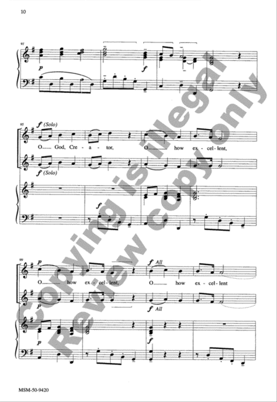 O God, Creator 2-Part scores gallery preview page 9