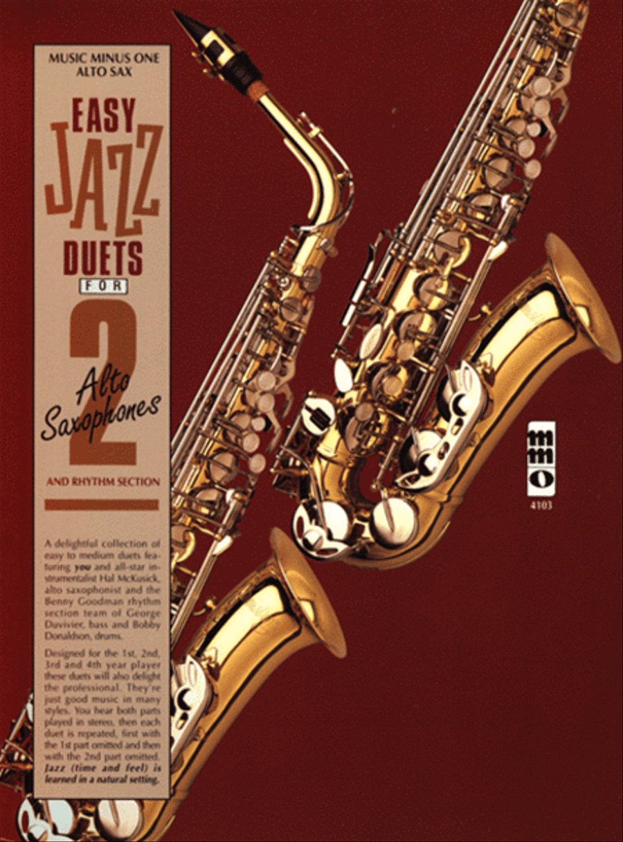 Easy Jazz Duets for 2 Alto Saxophones and Rhythm Section Woodwind Duet - Sheet Music