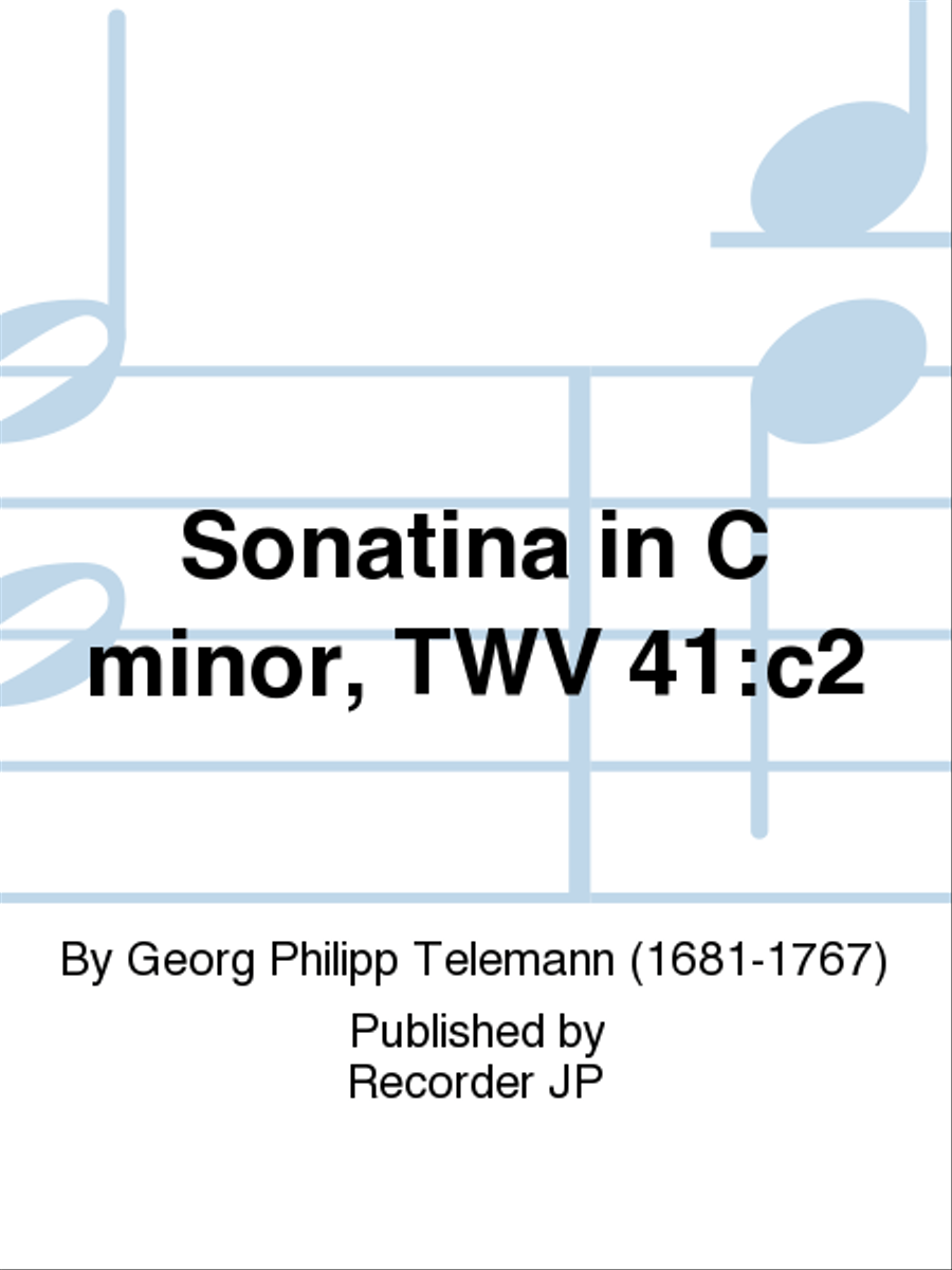 Sonatina in C minor, TWV 41:c2 Alto Recorder scores gallery preview page 1