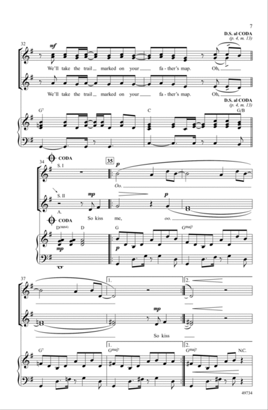 Kiss Me Choir scores gallery preview page 6