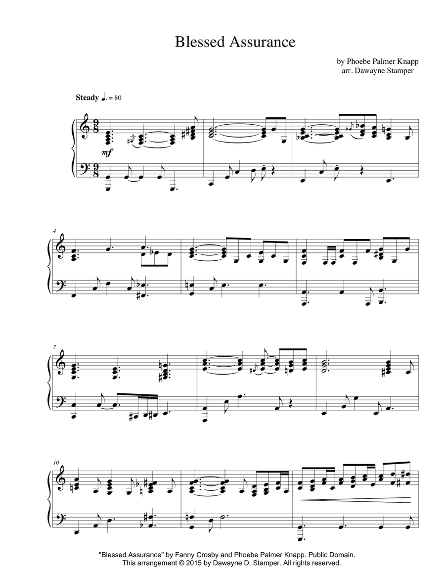 Blessed Assurance Blessed Assurance Piano Solo scores gallery preview page 2