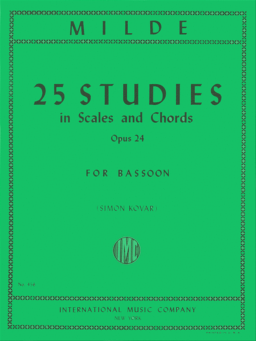 25 Studies in Scales and Chords, Op. 24 Bassoon Solo scores gallery preview page 1