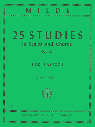 Book cover for 25 Studies in Scales and Chords, Op. 24