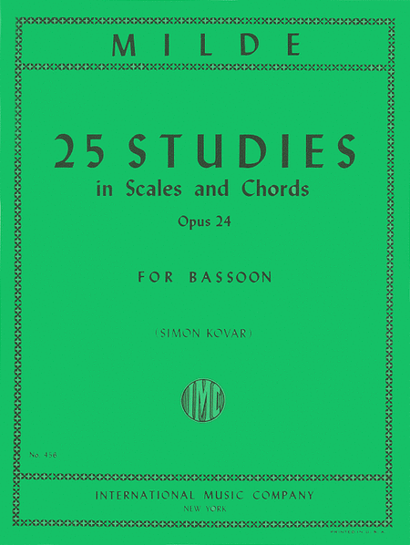 25 Studies in Scales and Chords, Op. 24 by Ludwig Milde Bassoon Solo - Sheet Music