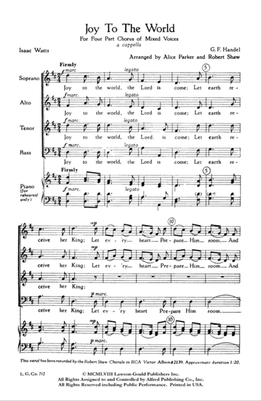 Joy to the World Joy to the World 4-Part scores gallery preview page 9