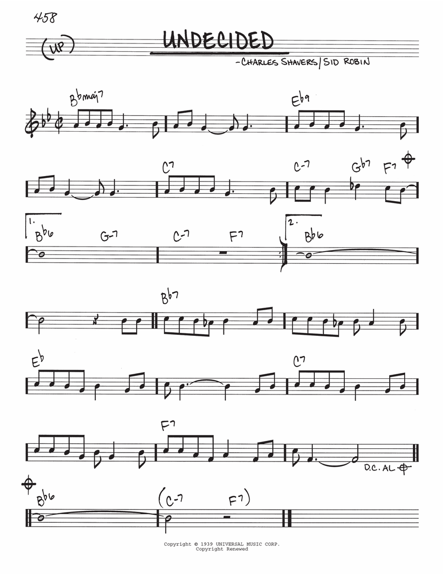 Undecided Undecided Piano scores gallery preview page 1