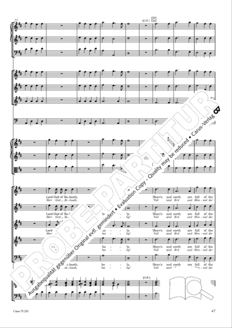 Te Deum for the Victory of Dettingen SSATB scores gallery preview page 64