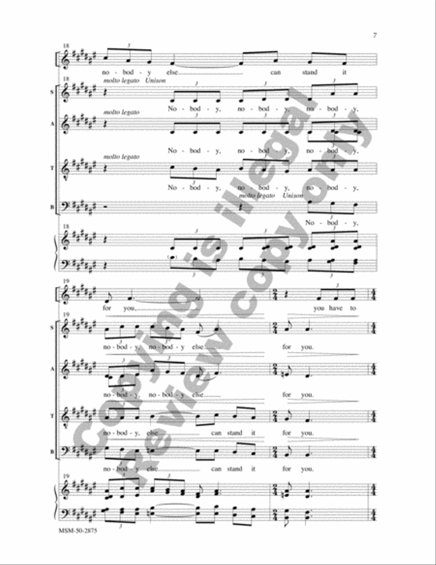 Jesus Walked This Lonesome Valley 4-Part scores gallery preview page 6