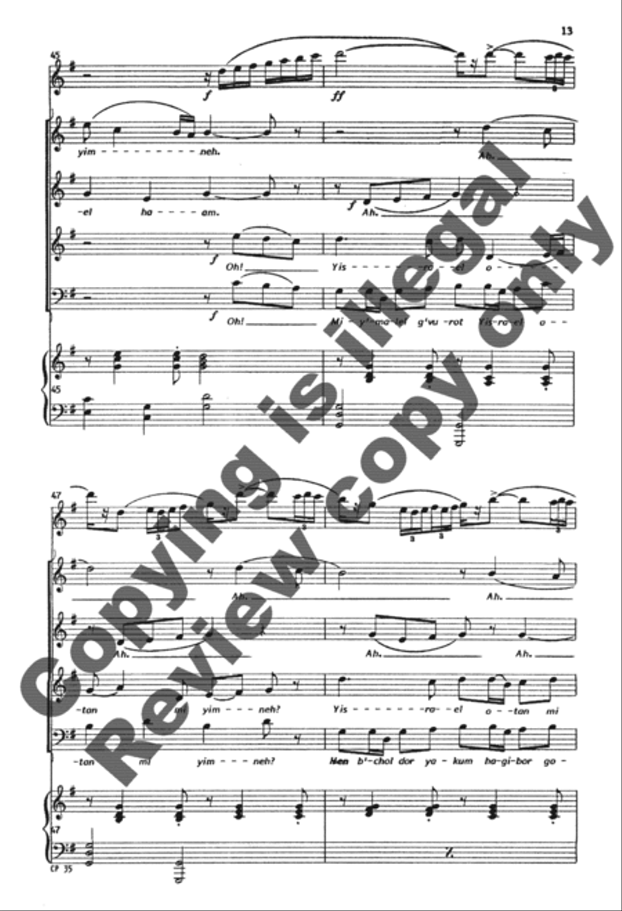 A Song for Chanukah (Full/Choral Score) image number null