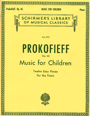 Book cover for Music for Children, Op. 65 (12 Easy Pieces for the Piano)