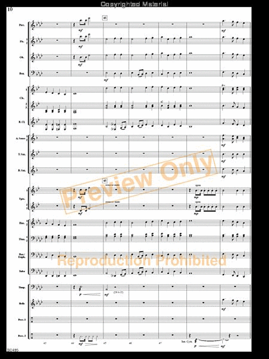An American Spectacular An American Spectacular Concert Band scores gallery preview page 9