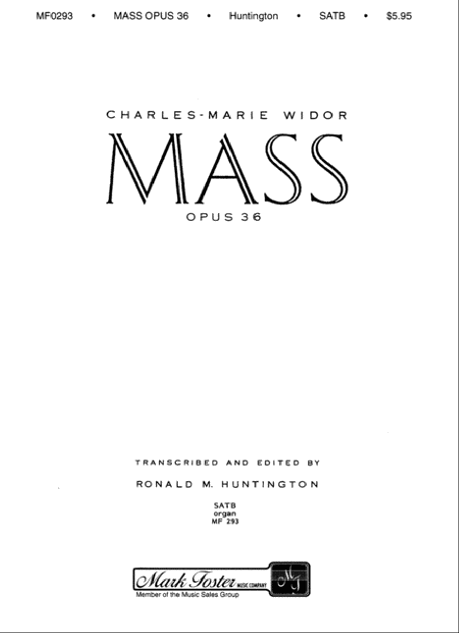 Mass, Op. 36 4-Part scores gallery preview page 1