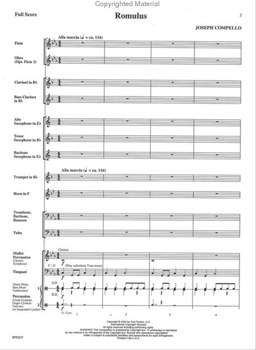 Romulus Concert Band scores gallery preview page 2