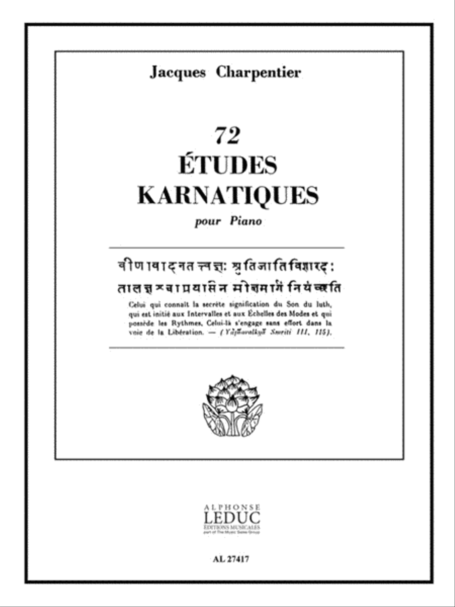 72 Etudes Karnatiques - 9e Cycle (piano Solo) Piano Method scores gallery preview page 1
