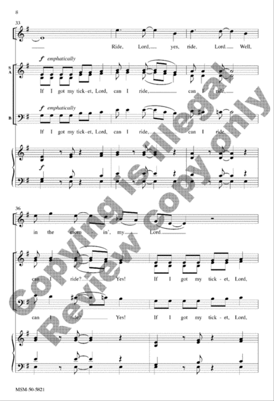 If I Got My Ticket If I Got My Ticket 3-Part scores gallery preview page 8