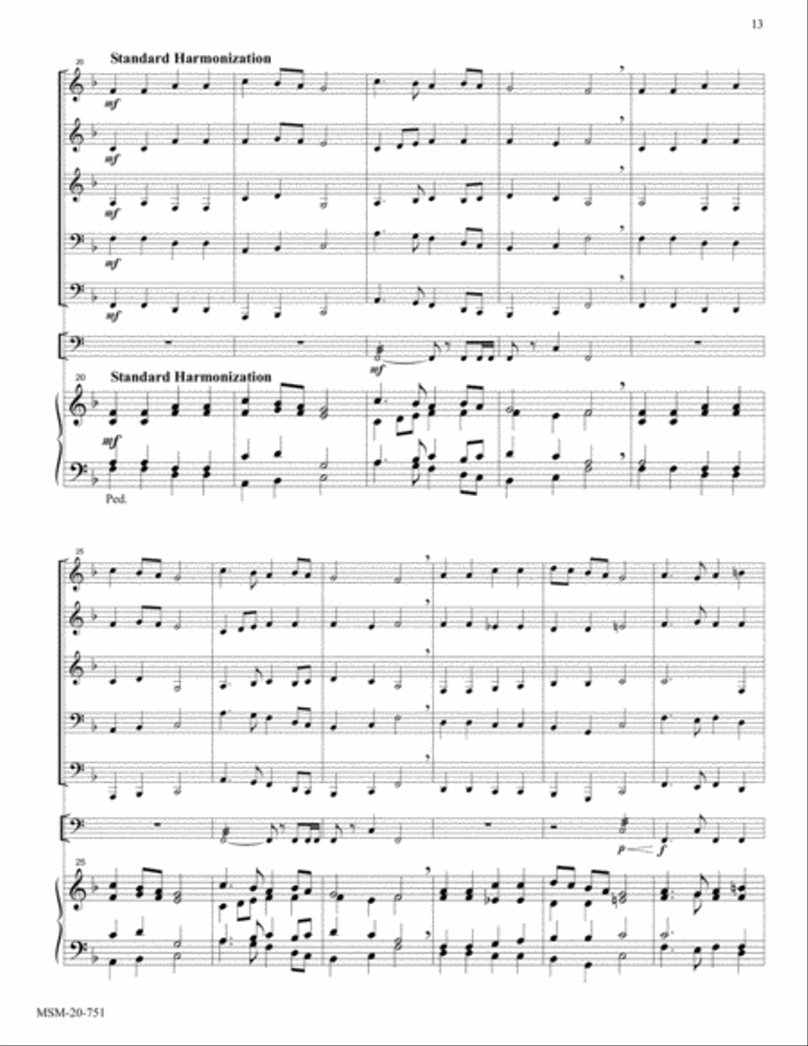 Hail the Day That Sees Him Rise (Llanfair) Choir scores gallery preview page 3