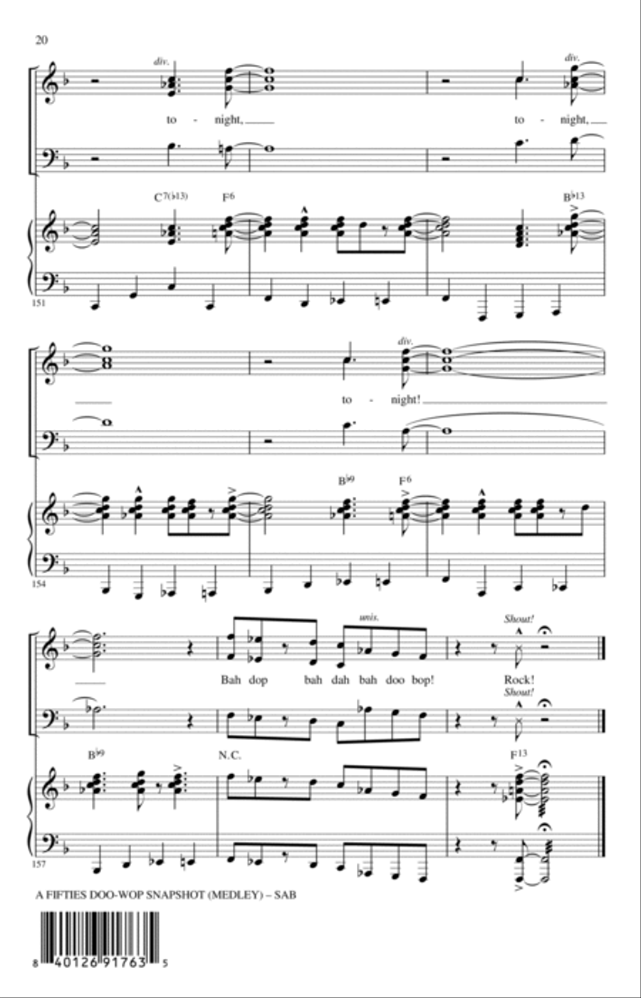 A Fifties Doo-Wop Snapshot (Medley) 3-Part scores gallery preview page 19