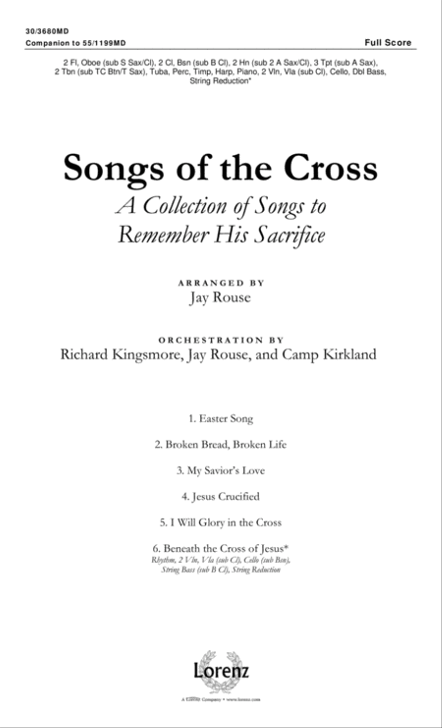 Songs of the Cross - Orchestral Score and Parts Choir scores gallery preview page 2