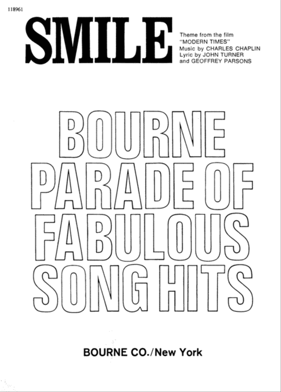 Smile Piano, Vocal, Guitar scores gallery preview page 1