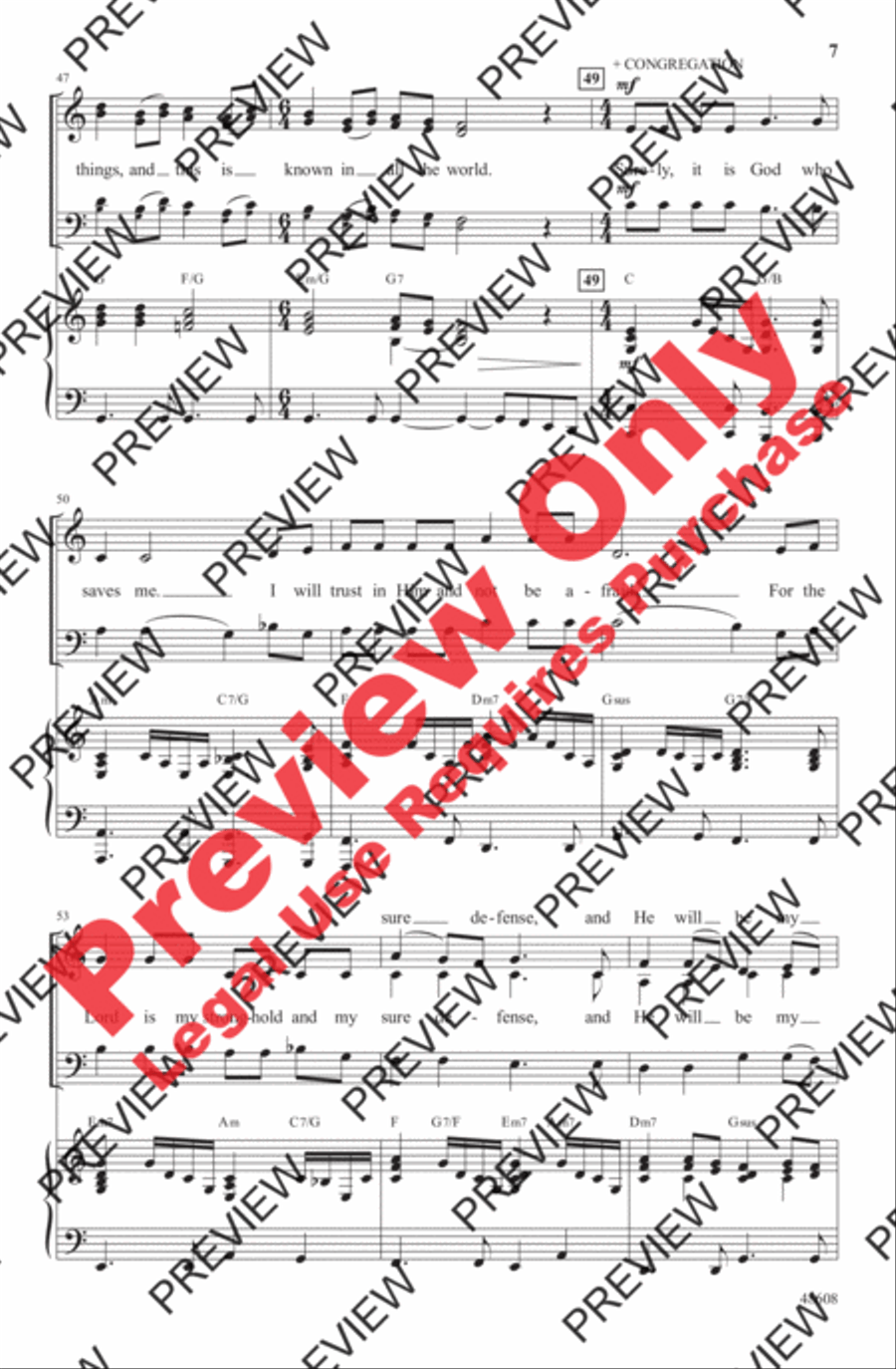 The First Song of Isaiah 3-Part scores gallery preview page 7