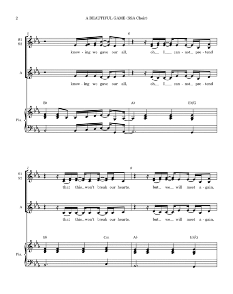 A Beautiful Game SSA scores gallery preview page 3
