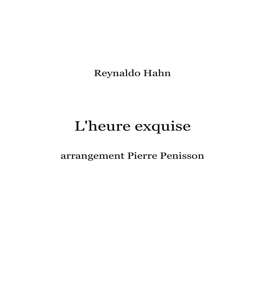 L'heure exquise