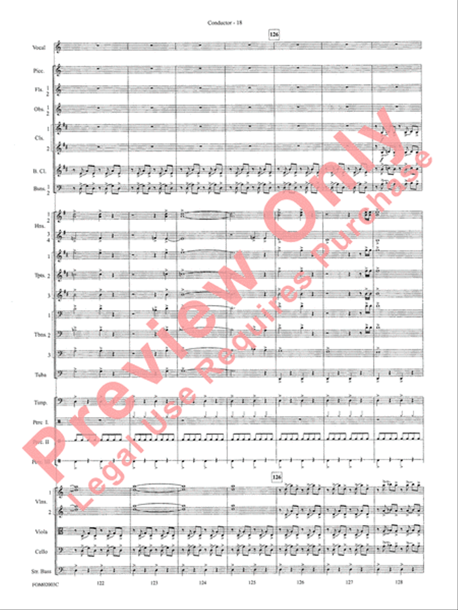 Symphonic Suite from The Lord of the Rings (The Fellowship of the Ring) - Conductor Full Orchestra scores gallery preview page 20