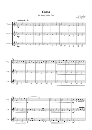 Pachelbel's Canon - for Young Violin Trio