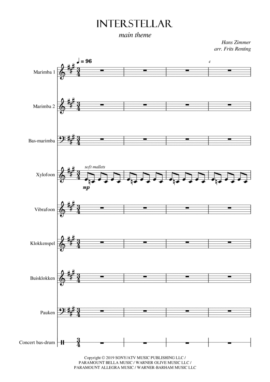 Interstellar Marimba scores gallery preview page 1