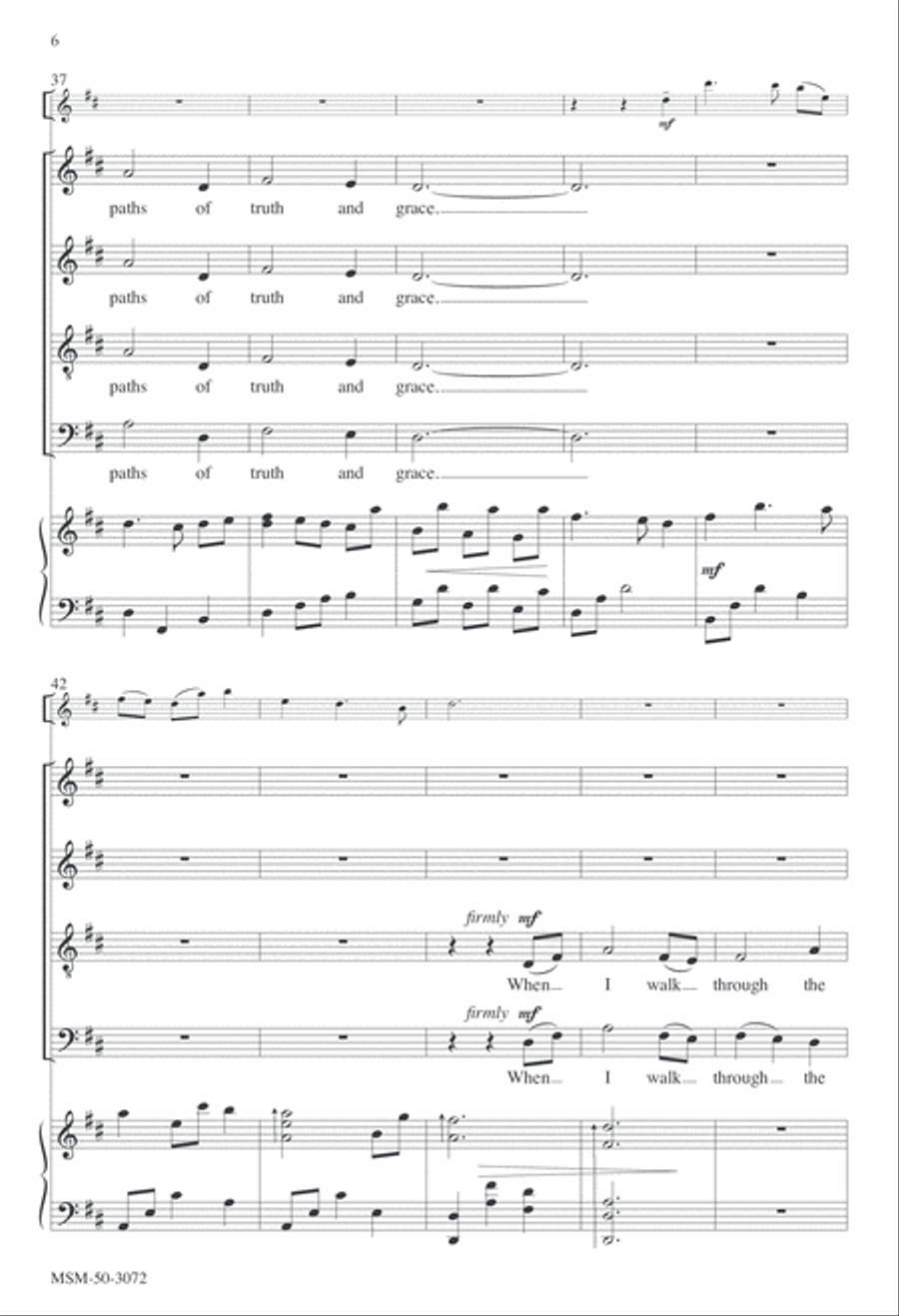 My Shepherd Will Supply My Need 4-Part scores gallery preview page 6