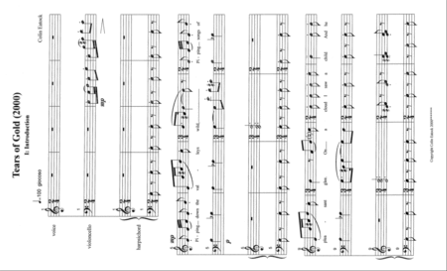 Tears of Gold (2000) Tears of Gold (2000) Chamber Music scores gallery preview page 3