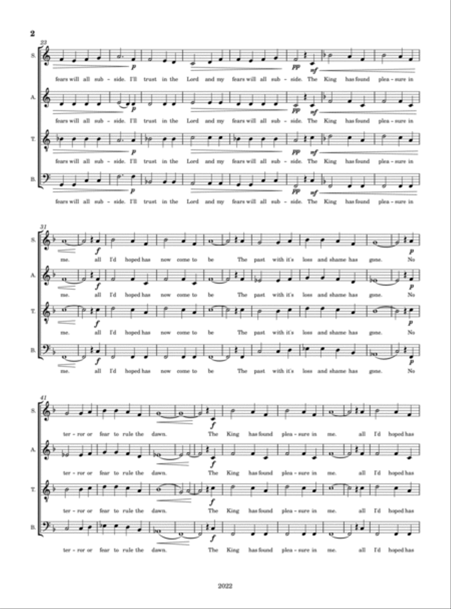 Hymn Of The Forgotten -Song Of Mephibosheth(SATB) image number null