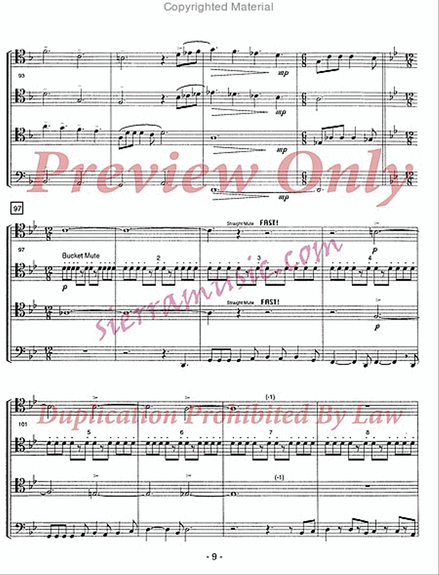 Impression Of A Parade Trombone Quartet scores gallery preview page 10