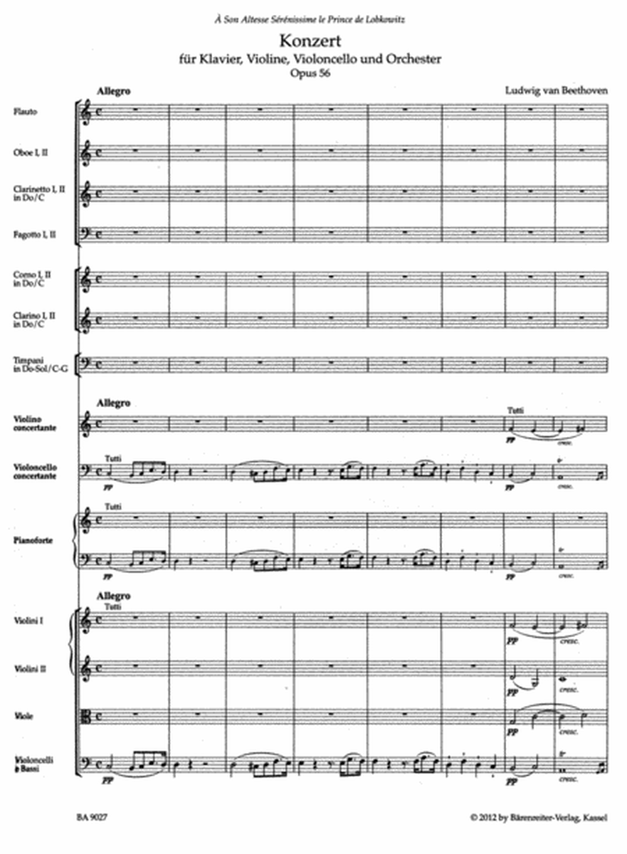 Concerto for Piano, Violin, Violoncello and Orchestra C major op. 56 'Triple Concerto'