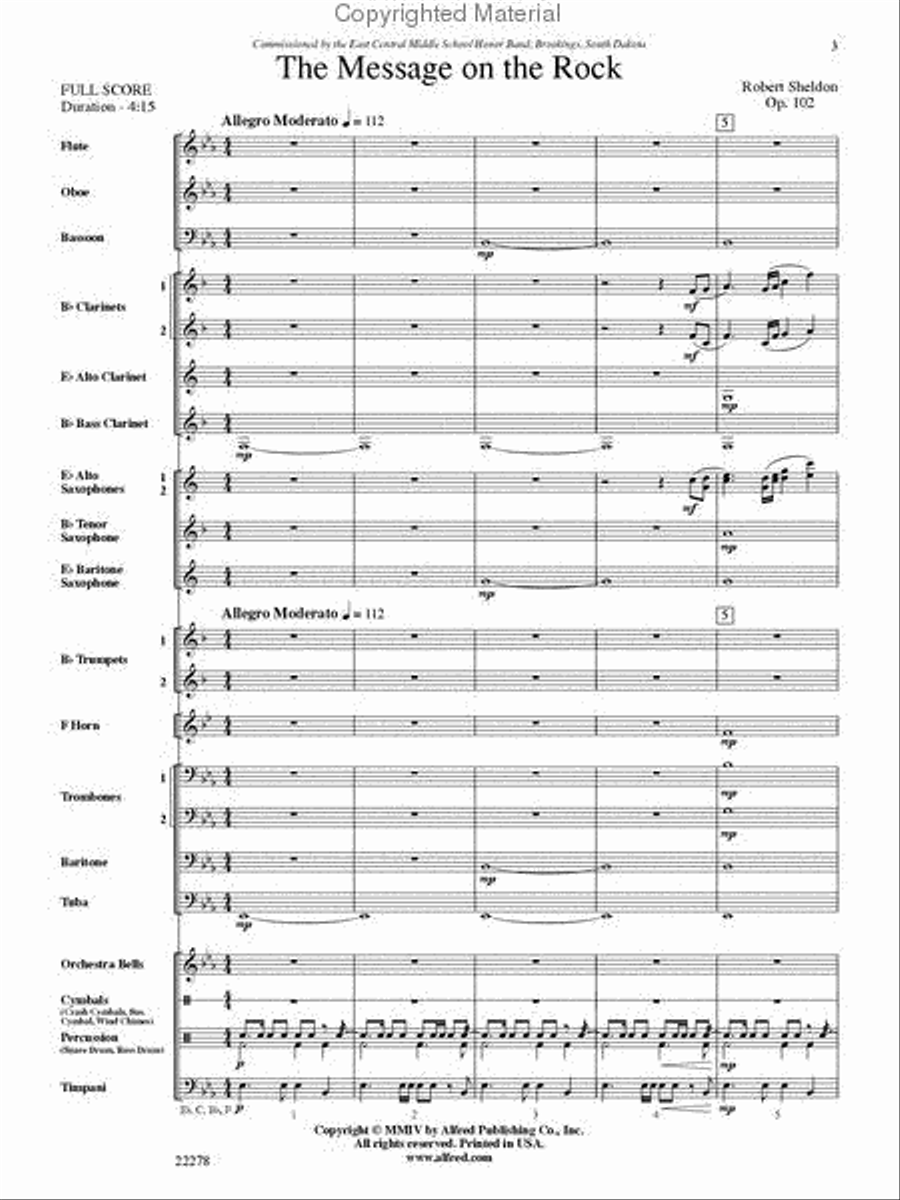 The Message on the Rock Concert Band scores gallery preview page 2