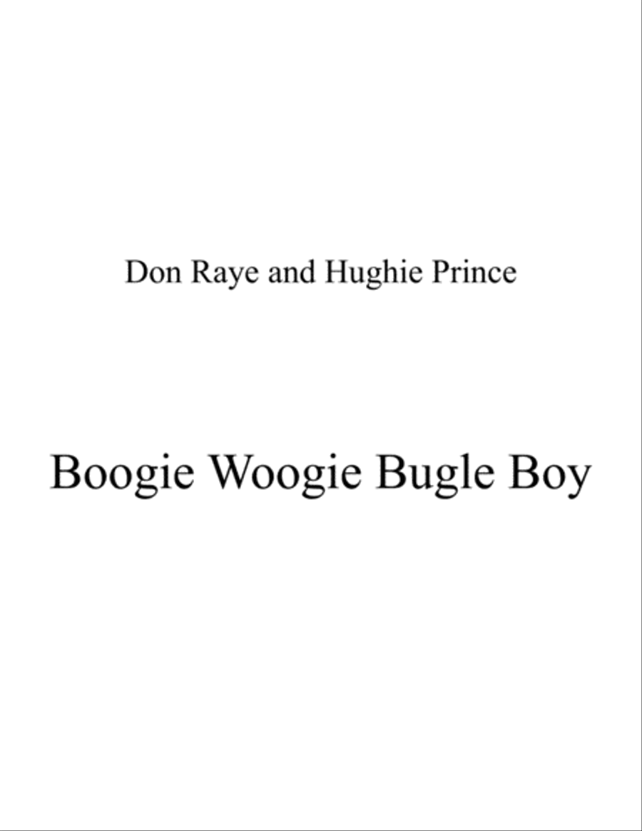 Boogie Woogie Bugle Boy