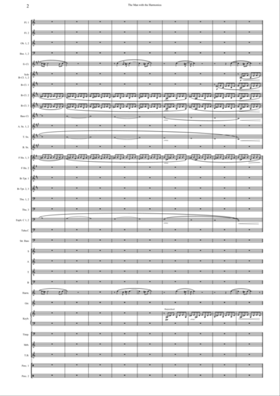 Man With The Harmonica Concert Band scores gallery preview page 4