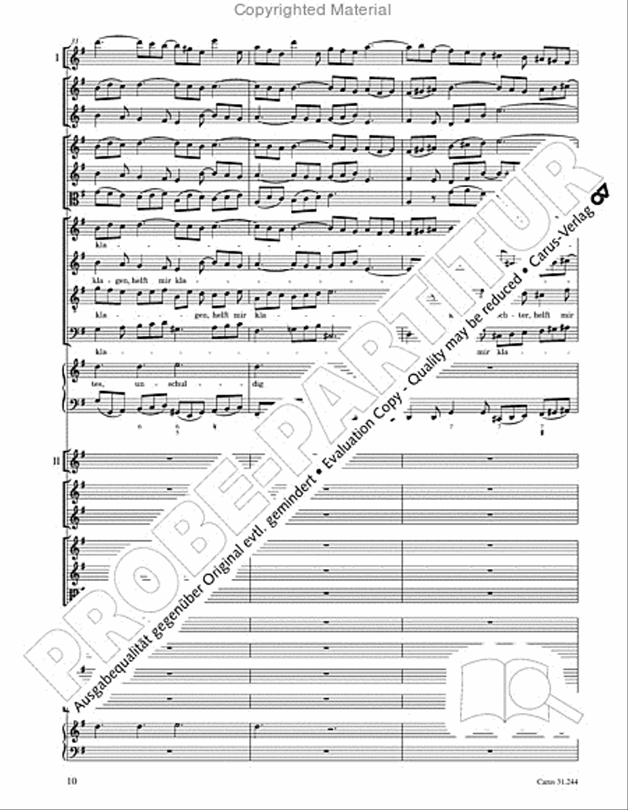 St. Matthew Passion (Matthaus-Passion) 4-Part scores gallery preview page 12