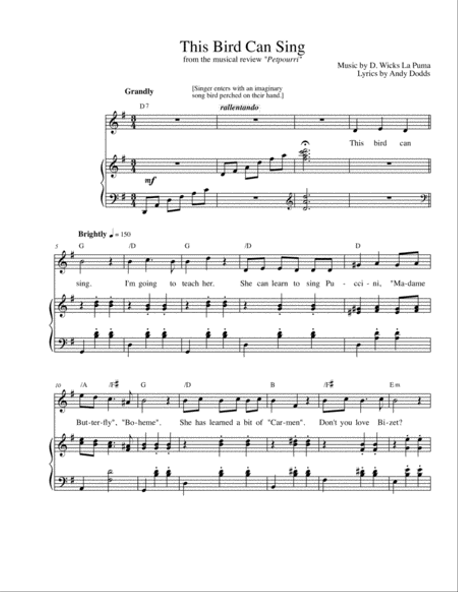 This Bird Can Sing High Voice scores gallery preview page 1
