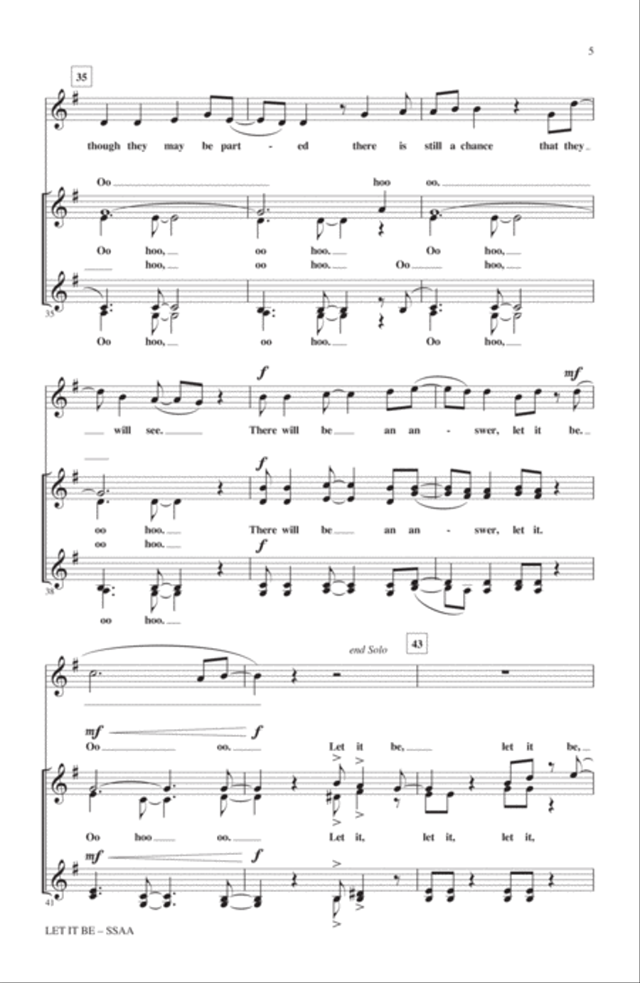 Let It Be (arr. Mark Brymer) SSA scores gallery preview page 4