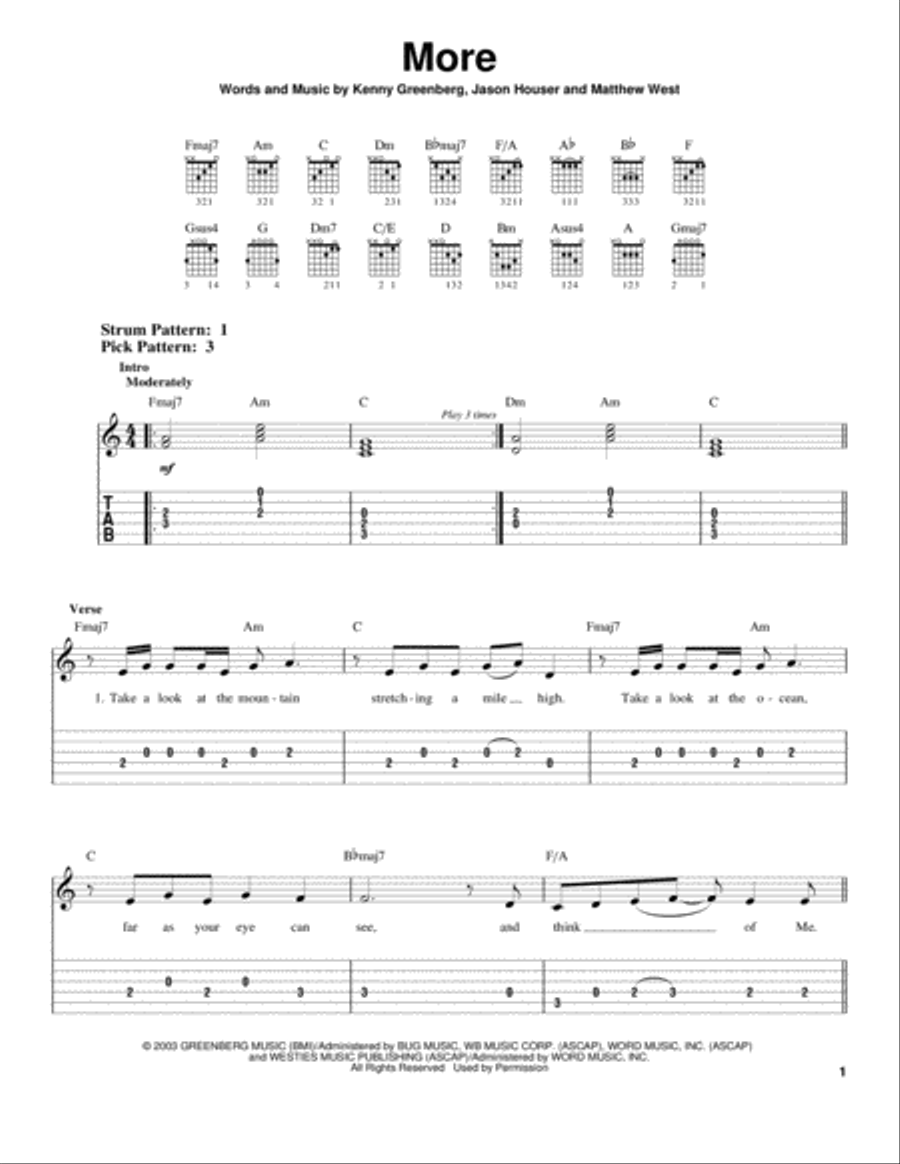 More Acoustic Guitar scores gallery preview page 1