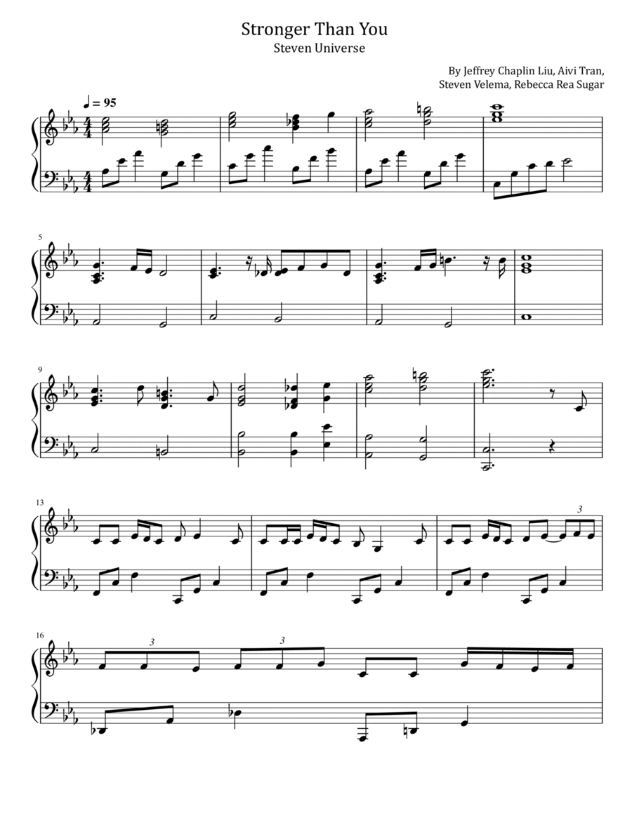 Stronger Than You Stronger Than You Piano Solo scores gallery preview page 1